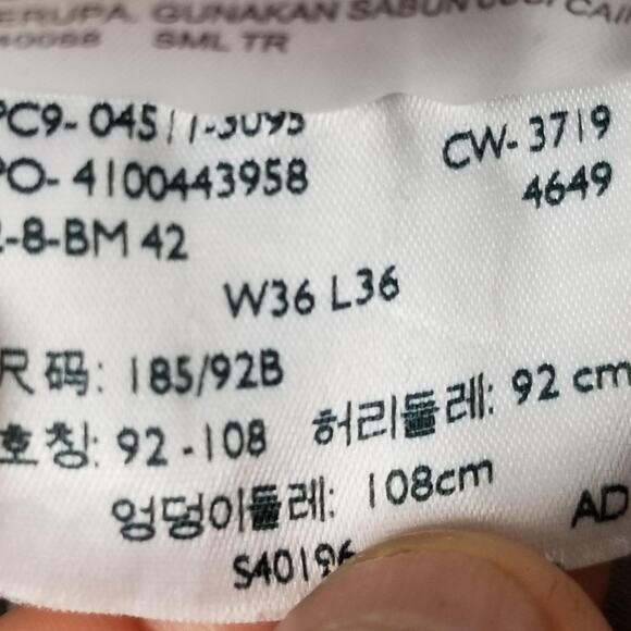 Levis 511 Jeans Mens 36x36 Gray Slim Fit Stretch Denim Pants Mid Rise Casual - Picture 12 of 12